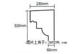 产品分解图型 - 檐口线，型号：SX311-YK-3，规格：230x310mm(3) - 鄢陵三象EPS建材 yanling.sx311.cc